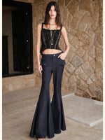 Lace Panel Corset Cami Top