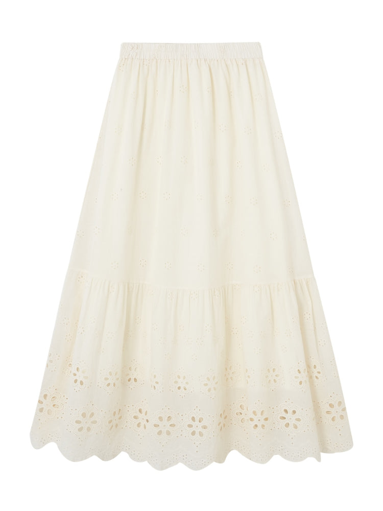 Hollow Lucky Flower Crochet Top &amp; Skirt Set