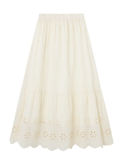 Hollow Lucky Flower Crochet Top &amp; Skirt Set