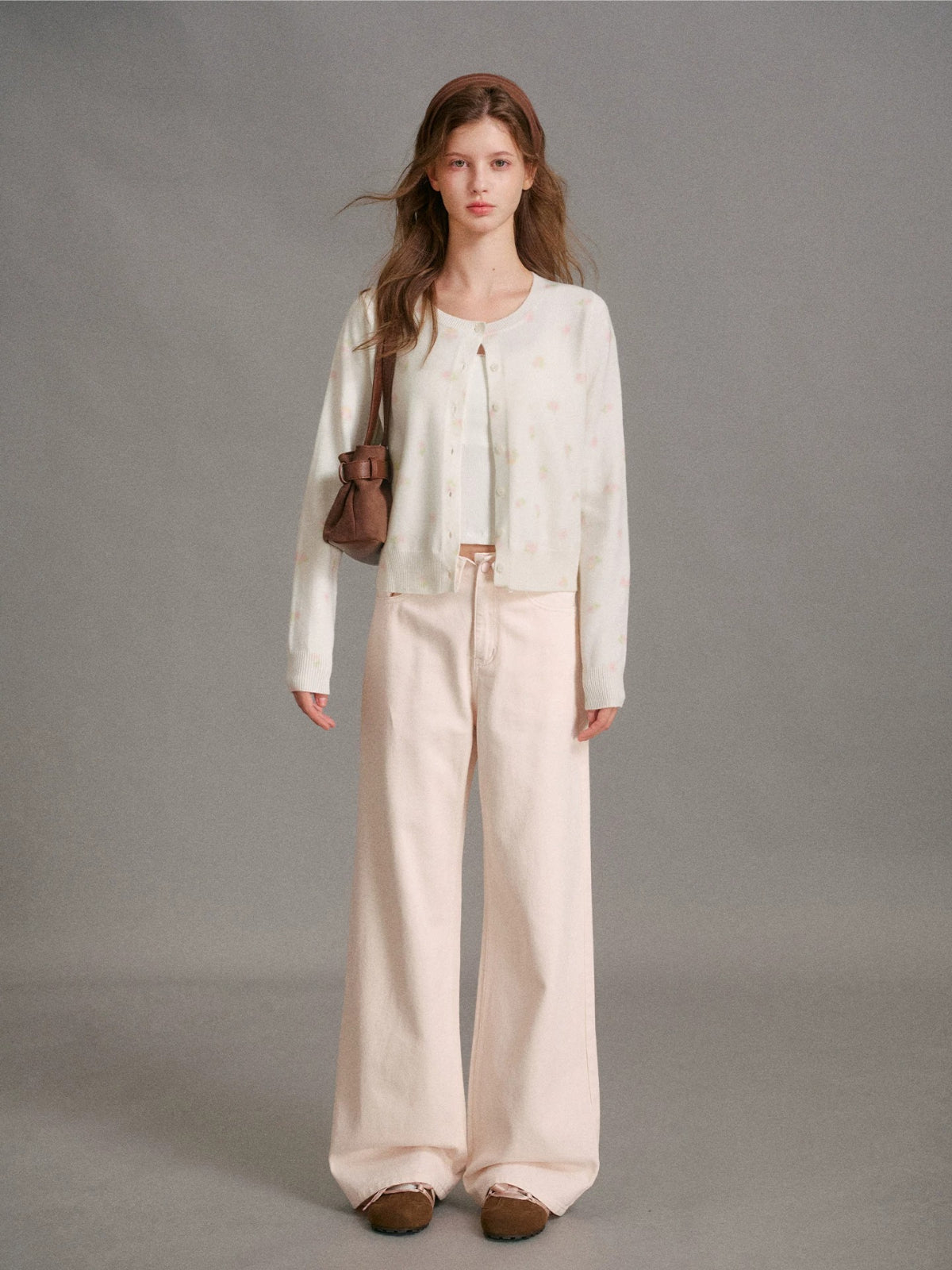 Soft Focus Rose Knit Cardigan