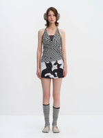 Cat Print A-Line Skirt