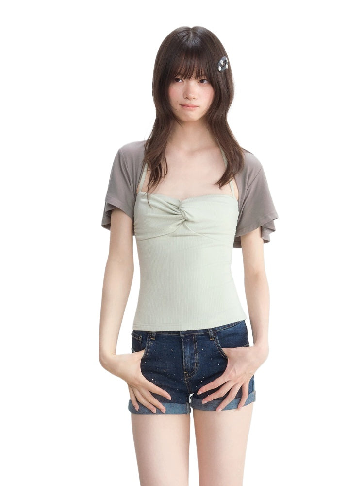 Twist Halter Top Set