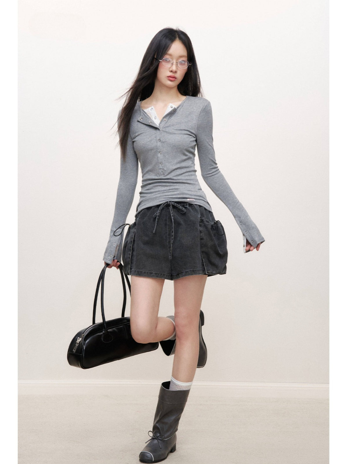Lace Trim Layered Knit Top