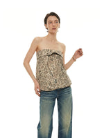 Lyocell Linen Leopard Bandeau