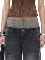 Studded Wide Leg Jeans