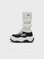 Black Wave Platform Sneakers