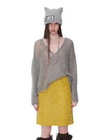 Mohair Star Cutout Sweater