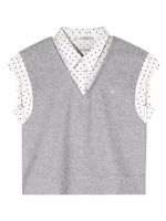 Contrast Polka Shirt