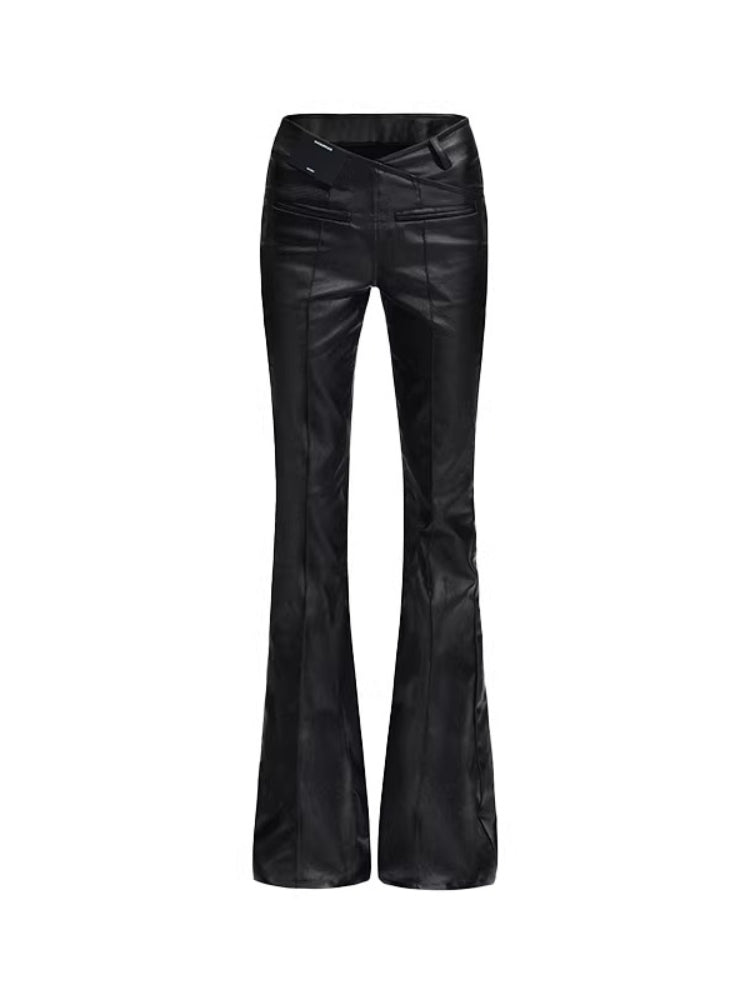 Triumph Waxed Denim Flare Jeans