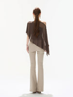 Crystal Mesh Cape Top