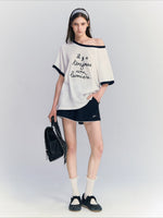 Contrast Letter Tee