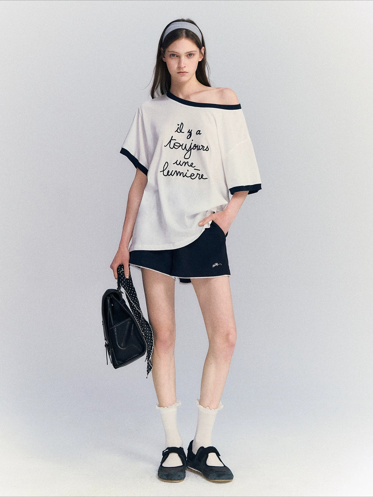 Contrast Letter Tee