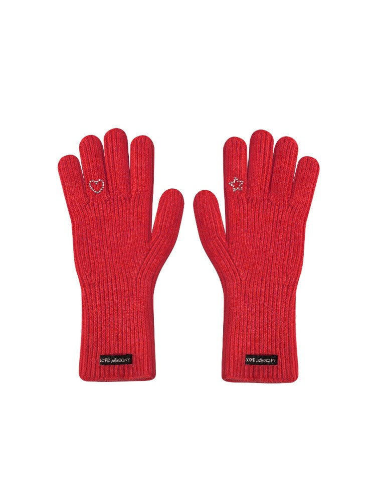 Knit Gloves Solid