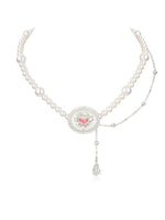 Opal Pearl Heart Necklace
