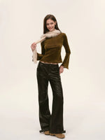 Ivory Lace Fox Fur Scarf