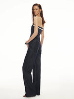 Denim Bustier Pants Set