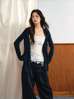 Tie Bust Knit Cardigan Set