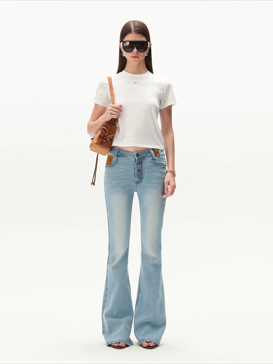 Embroidered Badge Cropped T-Shirt