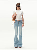 Embroidered Badge Cropped T-Shirt