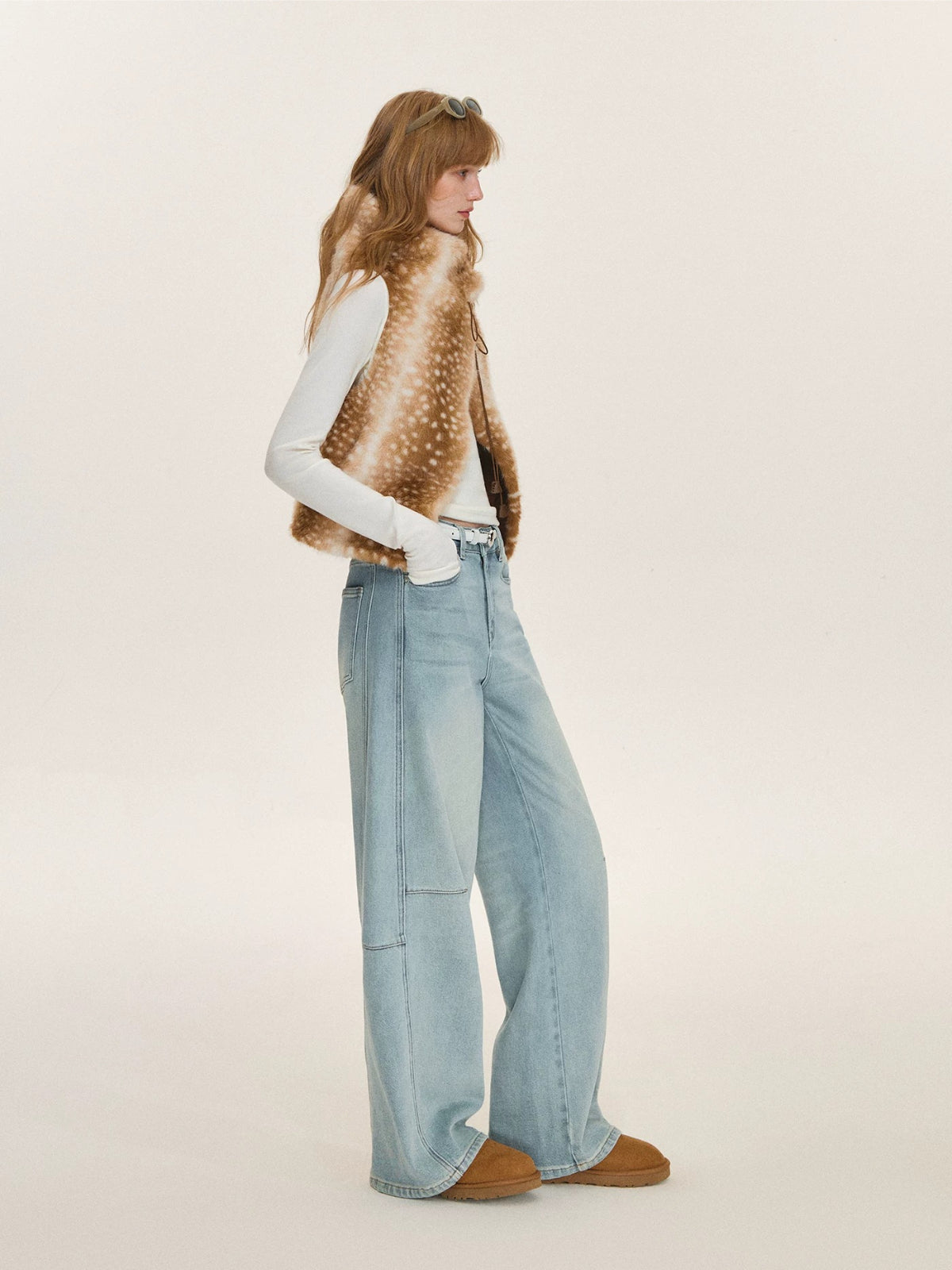 Washed Wide Leg Jeans