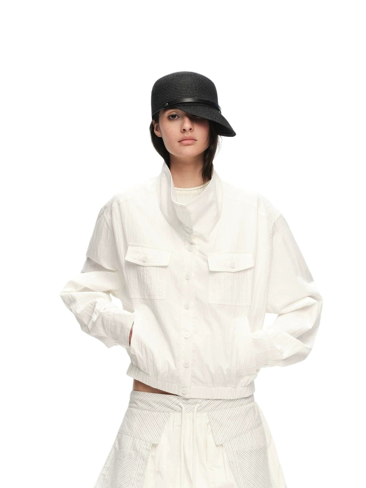 Lyocell Stand Collar Jacket