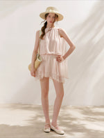 Chiffon Lace Halter Dress