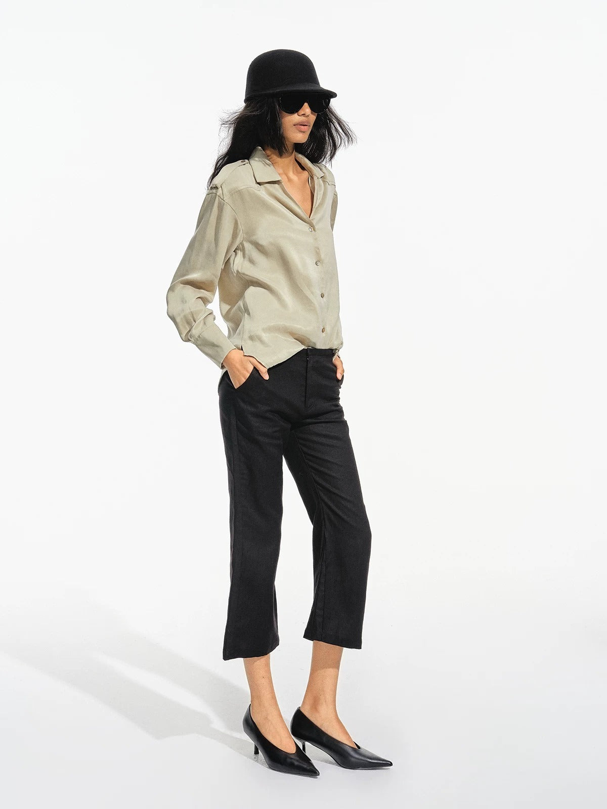 Sandwashed Lapel Shirt