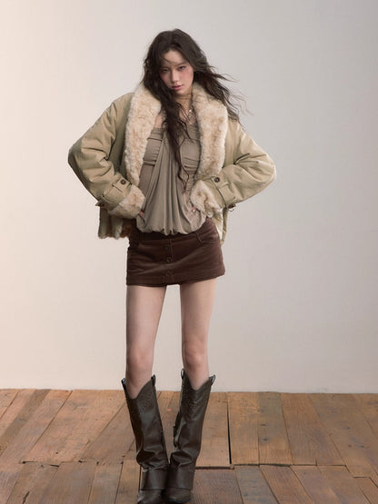 Reversible Eco-Faux Fur Toggle Coat