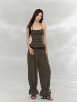 Strapless Halter Lace Top