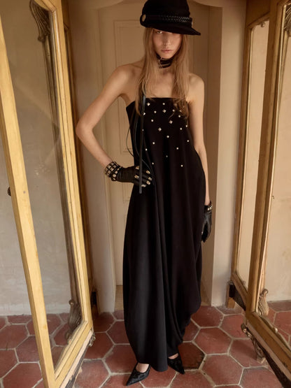 Studded Bustier Maxi Dress