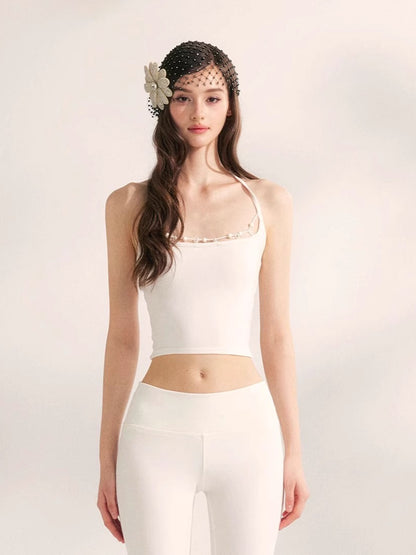 Lazy Weekend Beaded Tank Top &amp; Yoga Pants Set