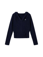 Alpaca Hooded Knit Sweater
