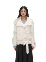 Faux Fur Belted Winter Jacket