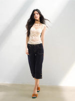 Lace Mesh Fitted Tee