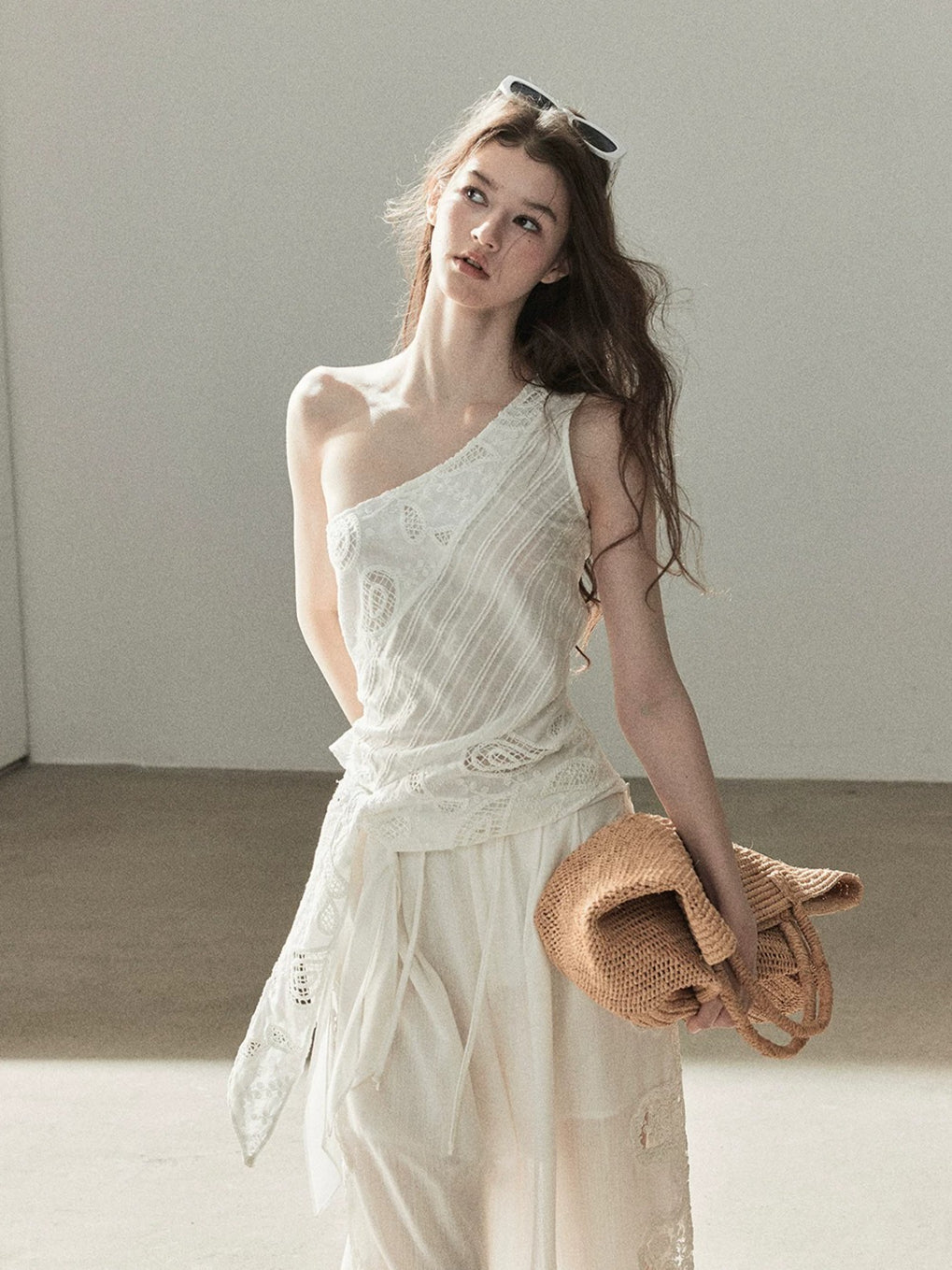 Hollow Knit Tank Top &amp; Pants Set
