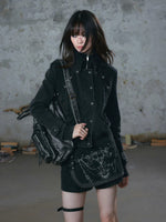 Butterfly Knight Graphic Lace Skort