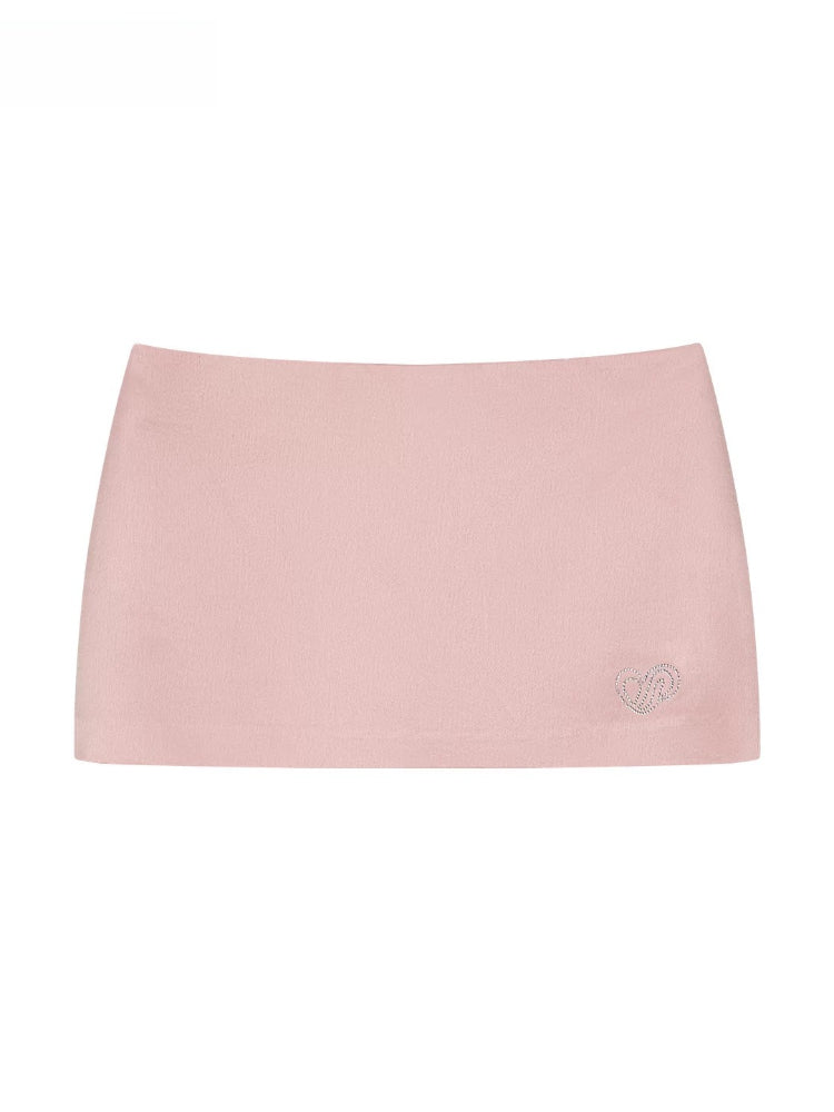 Shimmer Heart Satin Skirt