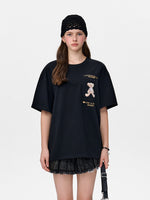 Oil-Painting Style Bear Cotton Short-Sleeve