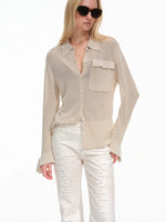 Textured Sheer Knit Shirt