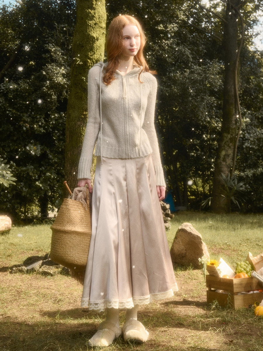 Cosagach Satin Glow Midi Skirt