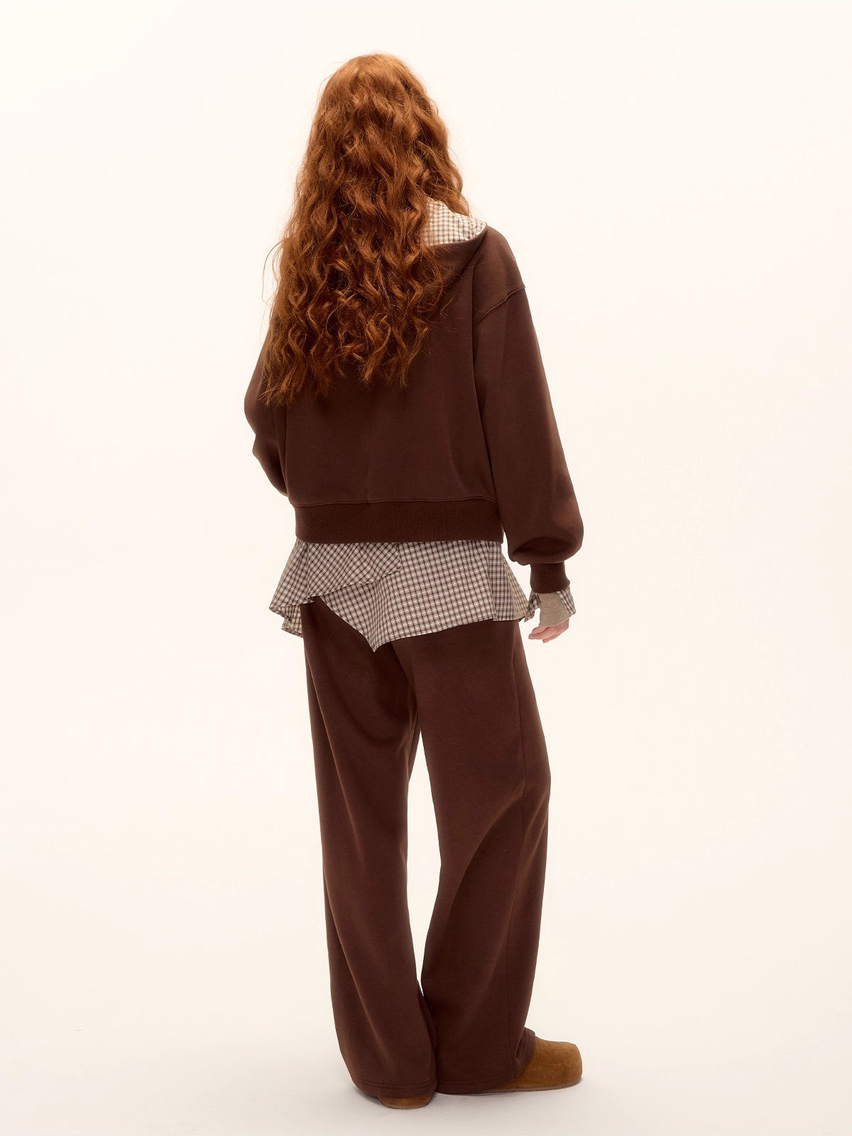 Plaid Hoodie Sweatpants Set