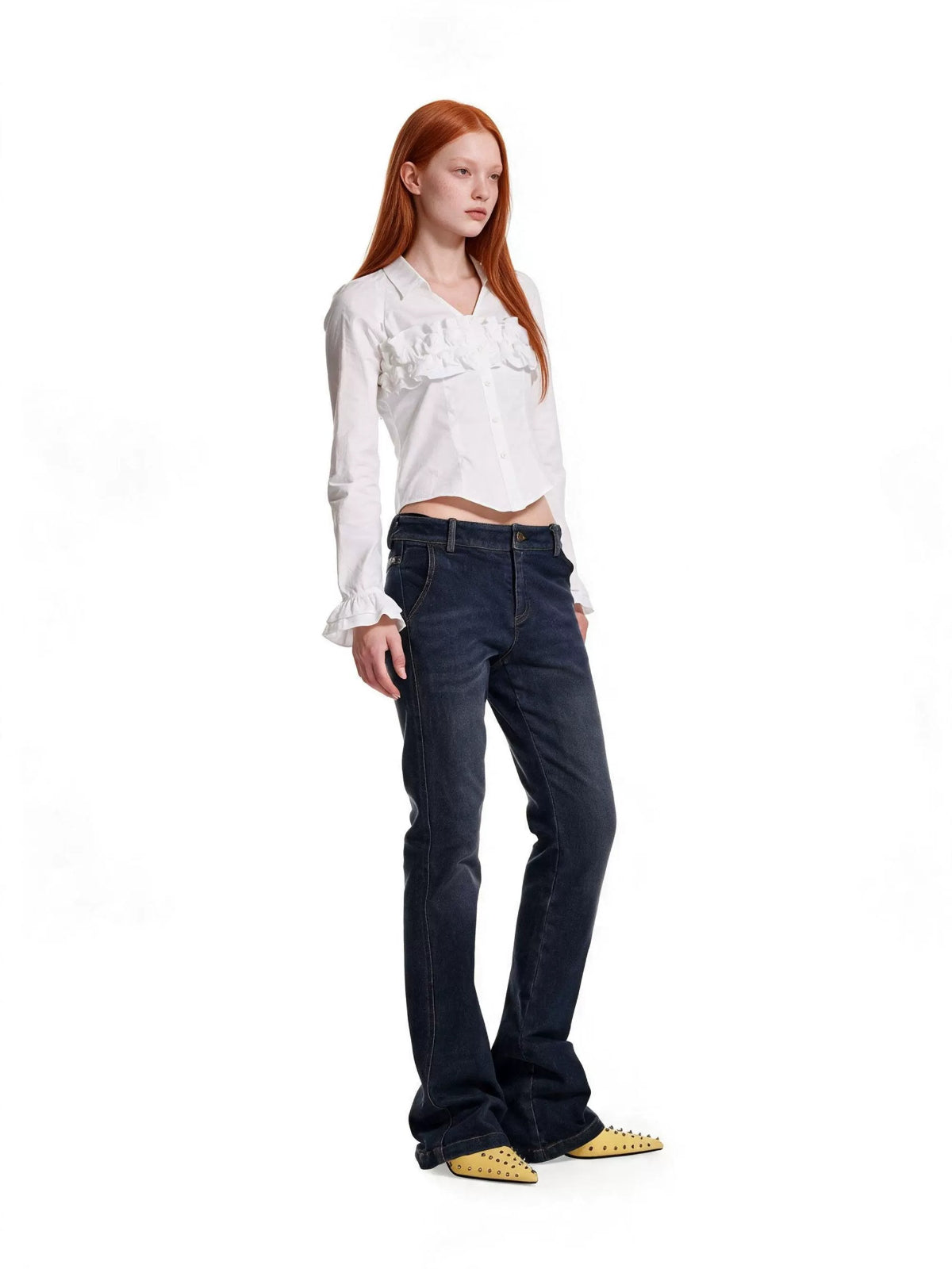 Layered Ruffle Puff Sleeve Shirt