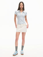 Classic Retro Mid-Waist Cotton Skirt