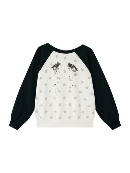 Diamond Tears Rhinestone Sweatshirt