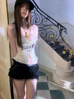 Lace Print Corset Top