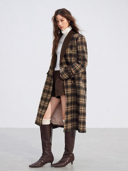 Plaid Wool Overcoat