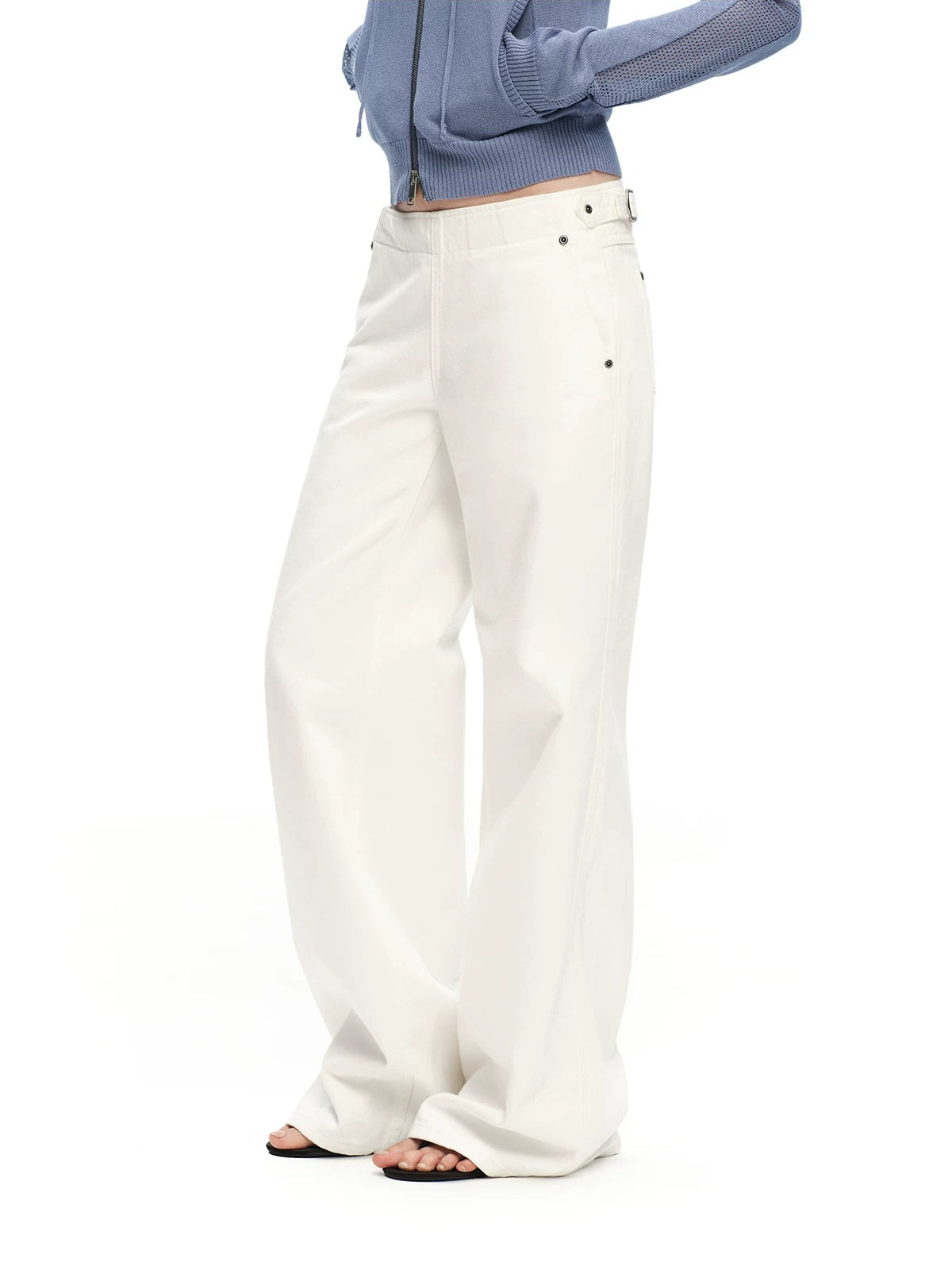 White Straight Leg Jeans