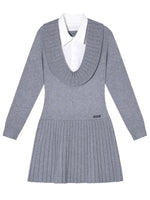 Shirt Collar Knit Dress