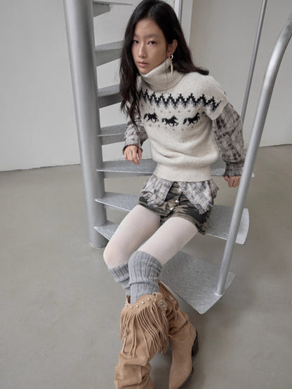 V-Cut Pointed Western Boots