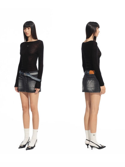 Megan Wool Turtleneck Blouse